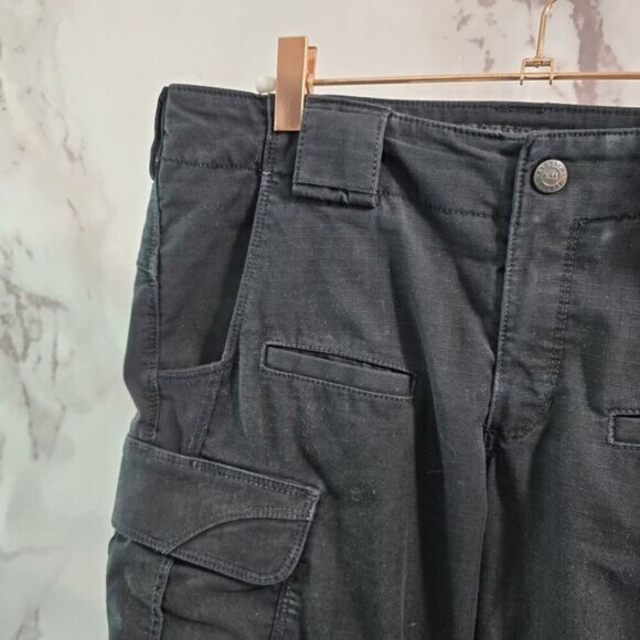 511 Tactical Pants Women 8 Long Black Cargo Pockets Stryke Navy Knees 5.11 - Picture 2 of 14